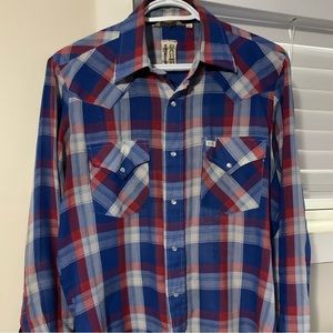 Vintage BAR B. Western Snap Button Cowboy Shirt